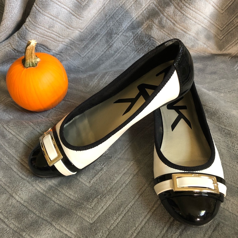 Anne Klein Sport Black and White Flats